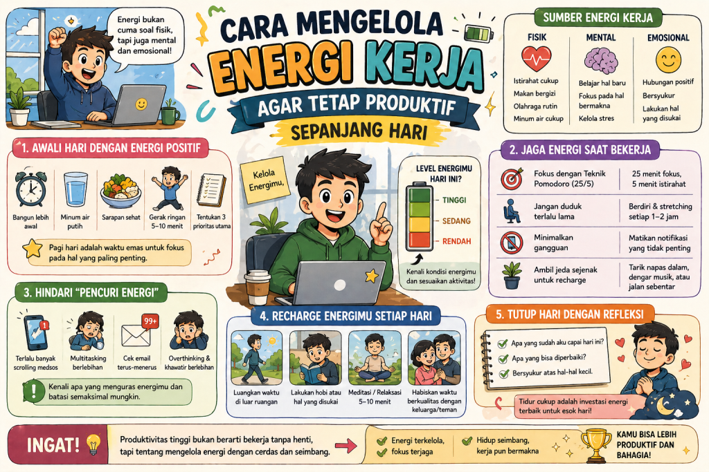 Cara Mengelola Energi Kerja agar Tetap Produktif Sepanjang Hari