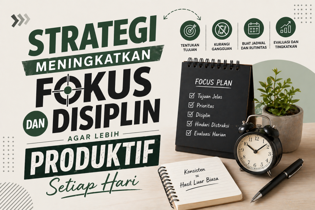 Strategi Meningkatkan Fokus dan Disiplin agar Lebih Produktif Setiap Hari