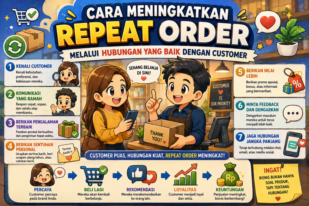 Cara Meningkatkan Repeat Order melalui Hubungan yang Baik dengan Customer