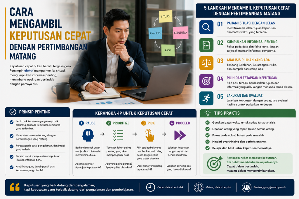 Cara Mengambil Keputusan Cepat dengan Pertimbangan Matang