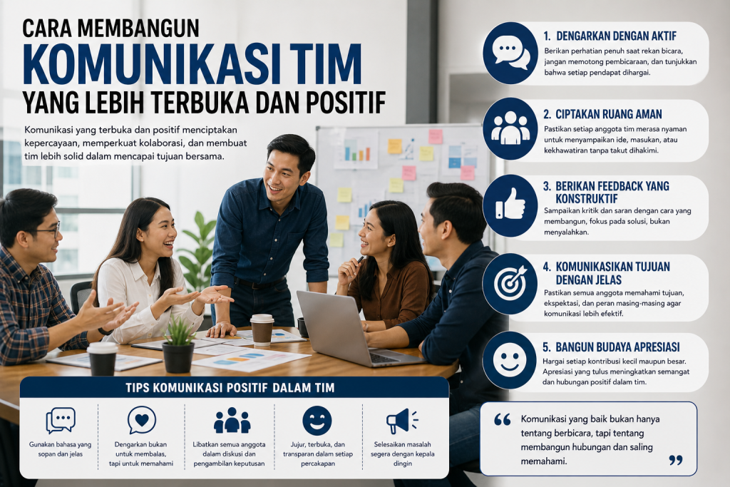 Cara Membangun Komunikasi Tim yang Lebih Terbuka dan Positif