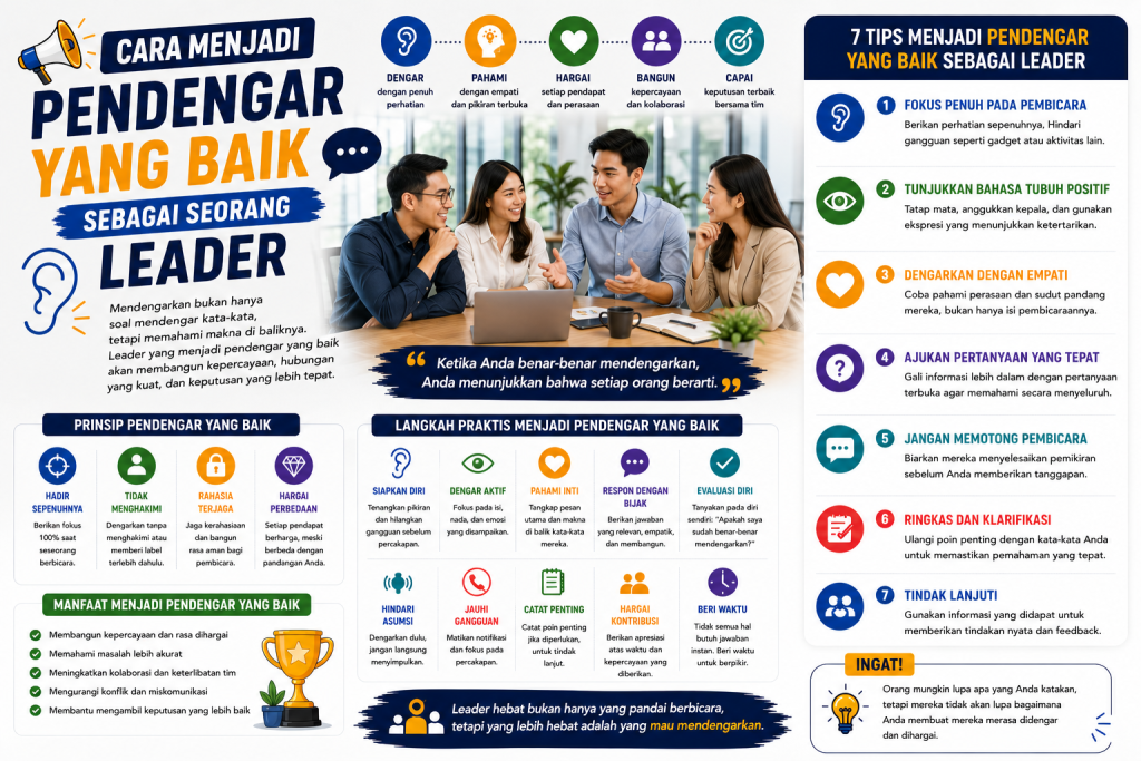 Cara Menjadi Pendengar yang Baik sebagai Seorang Leader