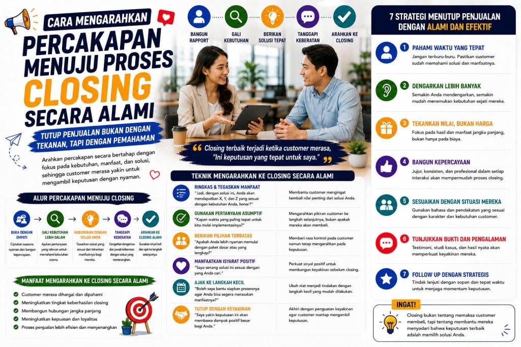 Cara Mengarahkan Percakapan menuju Proses Closing Secara Alami