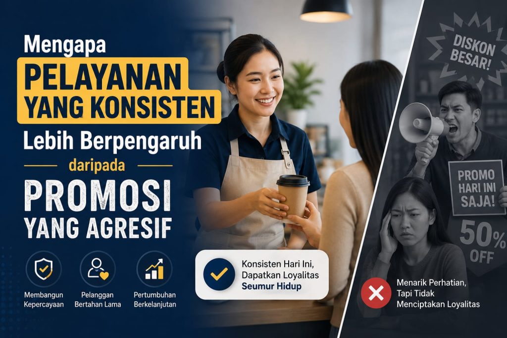 Pelayanan yang Konsisten Lebih Berpengaruh daripada Promosi yang Agresif Pelayanan yang Konsisten Lebih Berpengaruh daripada Promosi yang Agresif